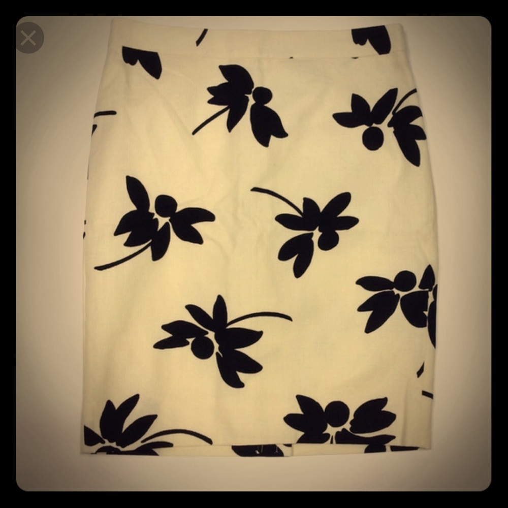 J crew floral pencil skirt